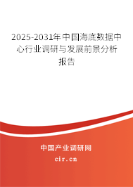 2025-2031年中國海底數(shù)據(jù)中心行業(yè)調(diào)研與發(fā)展前景分析報告