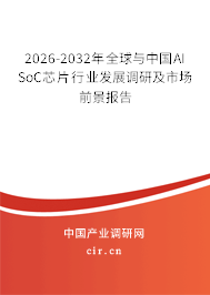 2026-2032年全球與中國AI SoC芯片行業(yè)發(fā)展調(diào)研及市場前景報告 2026-2032年全球與中國AI SoC芯片行業(yè)發(fā)展調(diào)研及市場前景報告