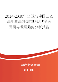 2024-2030年全球與中國二乙基甲氧基硼烷市場現狀全面調研與發(fā)展趨勢分析報告 2024-2030年全球與中國二乙基甲氧基硼烷市場現狀全面調研與發(fā)展趨勢分析報告