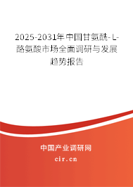 2025-2031年中國(guó)甘氨酰-L-酪氨酸市場(chǎng)全面調(diào)研與發(fā)展趨勢(shì)報(bào)告