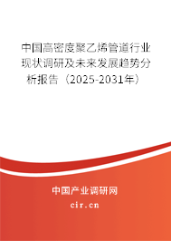 中國(guó)高密度聚乙烯管道行業(yè)現(xiàn)狀調(diào)研及未來(lái)發(fā)展趨勢(shì)分析報(bào)告（2025-2031年）