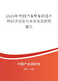 2025年中國汽車整車制造市場現狀調查與未來發(fā)展趨勢報告