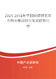 2025-2031年中國軟磁鐵氧體市場(chǎng)全面調(diào)研與發(fā)展趨勢(shì)分析