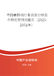 中國卷揚(yáng)機(jī)行業(yè)調(diào)查分析及市場前景預(yù)測報(bào)告（2025-2031年）
