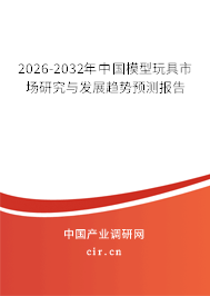 2026-2032年中國模型玩具市場研究與發(fā)展趨勢預(yù)測報(bào)告