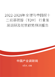 2022-2028年全球與中國叔十二烷基硫醇（TDM）行業(yè)發(fā)展調(diào)研及前景趨勢預(yù)測報告