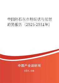 中國熟石灰市場現(xiàn)狀與前景趨勢報(bào)告（2025-2031年）
