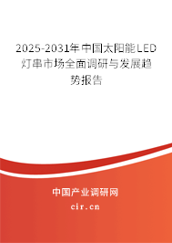 2025-2031年中國太陽能LED燈串市場全面調(diào)研與發(fā)展趨勢報(bào)告