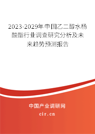 2023-2029年中國乙二醇水楊酸酯行業(yè)調(diào)查研究分析及未來趨勢預(yù)測報(bào)告