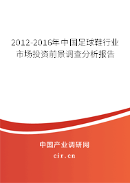 2012-2016年中國(guó)足球鞋行業(yè)市場(chǎng)投資前景調(diào)查分析報(bào)告