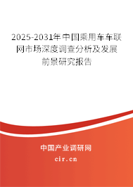 2025-2031年中國(guó)乘用車車聯(lián)網(wǎng)市場(chǎng)深度調(diào)查分析及發(fā)展前景研究報(bào)告