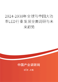 2024-2030年全球與中國大功率LED行業(yè)發(fā)展全面調(diào)研與未來趨勢