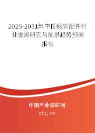 2025-2031年中國服飾配件行業(yè)發(fā)展研究與前景趨勢預(yù)測報告
