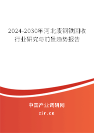 2024-2030年河北廢鋼鐵回收行業(yè)研究與前景趨勢(shì)報(bào)告