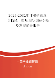 2025-2031年IT服務(wù)管理(ITSM)市場現(xiàn)狀調(diào)研分析及發(fā)展前景報(bào)告 2025-2031年IT服務(wù)管理(ITSM)市場現(xiàn)狀調(diào)研分析及發(fā)展前景報(bào)告