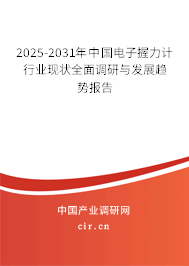 2025-2031年中國電子握力計(jì)行業(yè)現(xiàn)狀全面調(diào)研與發(fā)展趨勢報(bào)告 2025-2031年中國電子握力計(jì)行業(yè)現(xiàn)狀全面調(diào)研與發(fā)展趨勢報(bào)告