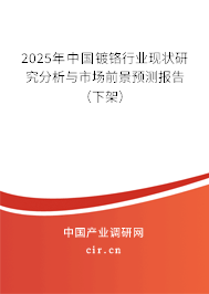 2025年中國鍍鉻行業(yè)現(xiàn)狀研究分析與市場前景預(yù)測報告（下架）