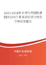 2025-2031年全球與中國(guó)快速固化EVA行業(yè)發(fā)展現(xiàn)狀分析及市場(chǎng)前景報(bào)告 2025-2031年全球與中國(guó)快速固化EVA行業(yè)發(fā)展現(xiàn)狀分析及市場(chǎng)前景報(bào)告