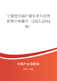 寧夏顯示器行業(yè)現(xiàn)狀與前景趨勢分析報告（2025-2031年）