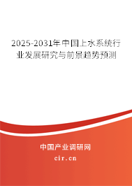 2025-2031年中國上水系統(tǒng)行業(yè)發(fā)展研究與前景趨勢預(yù)測 2025-2031年中國上水系統(tǒng)行業(yè)發(fā)展研究與前景趨勢預(yù)測