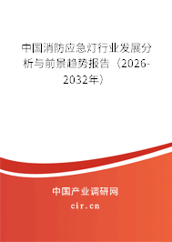 中國消防應(yīng)急燈行業(yè)發(fā)展分析與前景趨勢報告(2026-2032年) 中國消防應(yīng)急燈行業(yè)發(fā)展分析與前景趨勢報告(2026-2032年)