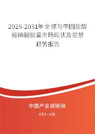 2025-2031年全球與中國鹽酸胺碘酮膠囊市場現(xiàn)狀及前景趨勢報告