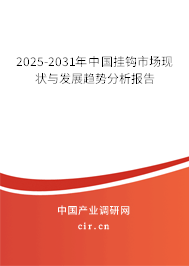 2025-2031年中國掛鉤市場現(xiàn)狀與發(fā)展趨勢分析報(bào)告