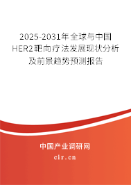 2025-2031年全球與中國HER2靶向療法發(fā)展現(xiàn)狀分析及前景趨勢(shì)預(yù)測(cè)報(bào)告