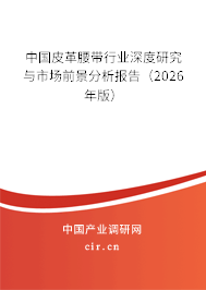 中國皮革腰帶行業(yè)深度研究與市場前景分析報(bào)告（2026年版）