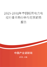 2025-2031年中國船用電力電纜行業(yè)市場分析與前景趨勢報告