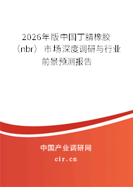 2026年版中國丁腈橡膠(nbr)市場深度調(diào)研與行業(yè)前景預測報告 2026年版中國丁腈橡膠(nbr)市場深度調(diào)研與行業(yè)前景預測報告