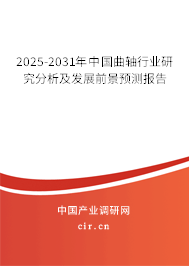 2025-2031年中國(guó)曲軸行業(yè)研究分析及發(fā)展前景預(yù)測(cè)報(bào)告