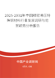 2025-2031年中國精密沖壓特殊鋼材料行業(yè)發(fā)展調(diào)研與前景趨勢分析報告