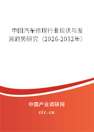 中國(guó)汽車修理行業(yè)現(xiàn)狀與發(fā)展趨勢(shì)研究（2026-2032年）