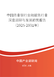 中國商業(yè)銀行金融服務行業(yè)深度調(diào)研與發(fā)展趨勢報告(2025-2031年) 中國商業(yè)銀行金融服務行業(yè)深度調(diào)研與發(fā)展趨勢報告(2025-2031年)