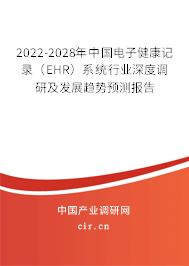 2022-2028年中國電子健康記錄（EHR）系統(tǒng)行業(yè)深度調(diào)研及發(fā)展趨勢預(yù)測報告