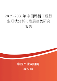 2025-2031年中國(guó)路橋工程行業(yè)現(xiàn)狀分析與發(fā)展趨勢(shì)研究報(bào)告