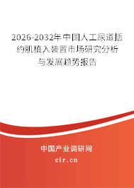 2026-2032年中國人工尿道括約肌植入裝置市場研究分析與發(fā)展趨勢報(bào)告