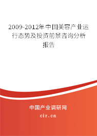 2009-2012年中國美容產(chǎn)業(yè)運(yùn)行態(tài)勢(shì)及投資前景咨詢分析報(bào)告