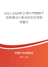 2023-2028年全球與中國地下管廊建設(shè)行業(yè)調(diào)研及前景趨勢(shì)報(bào)告