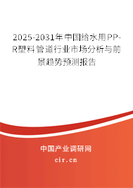 2025-2031年中國(guó)給水用PP-R塑料管道行業(yè)市場(chǎng)分析與前景趨勢(shì)預(yù)測(cè)報(bào)告