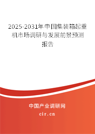 2025-2031年中國(guó)集裝箱起重機(jī)市場(chǎng)調(diào)研與發(fā)展前景預(yù)測(cè)報(bào)告