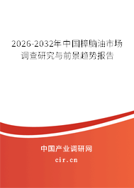 2026-2032年中國(guó)樟腦油市場(chǎng)調(diào)查研究與前景趨勢(shì)報(bào)告 2026-2032年中國(guó)樟腦油市場(chǎng)調(diào)查研究與前景趨勢(shì)報(bào)告