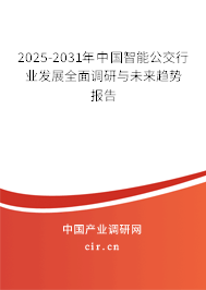 2025-2031年中國智能公交行業(yè)發(fā)展全面調(diào)研與未來趨勢報告 2025-2031年中國智能公交行業(yè)發(fā)展全面調(diào)研與未來趨勢報告