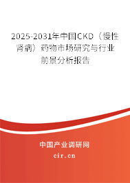 2025-2031年中國(guó)CKD（慢性腎?。┧幬锸袌?chǎng)研究與行業(yè)前景分析報(bào)告