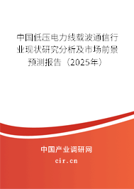 中國低壓電力線載波通信行業(yè)現狀研究分析及市場前景預測報告(2025年) 中國低壓電力線載波通信行業(yè)現狀研究分析及市場前景預測報告(2025年)