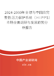 2024-2030年全球與中國高完整性壓力保護(hù)系統(tǒng)（HIPPS）市場全面調(diào)研與發(fā)展趨勢分析報(bào)告