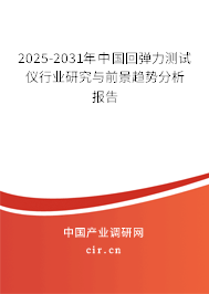 2025-2031年中國回彈力測試儀行業(yè)研究與前景趨勢分析報告
