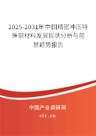 2025-2031年中國精密沖壓特殊鋼材料發(fā)展現(xiàn)狀分析與前景趨勢報告