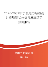 2026-2032年寧夏電力勘察設(shè)計(jì)市場(chǎng)現(xiàn)狀分析與發(fā)展趨勢(shì)預(yù)測(cè)報(bào)告